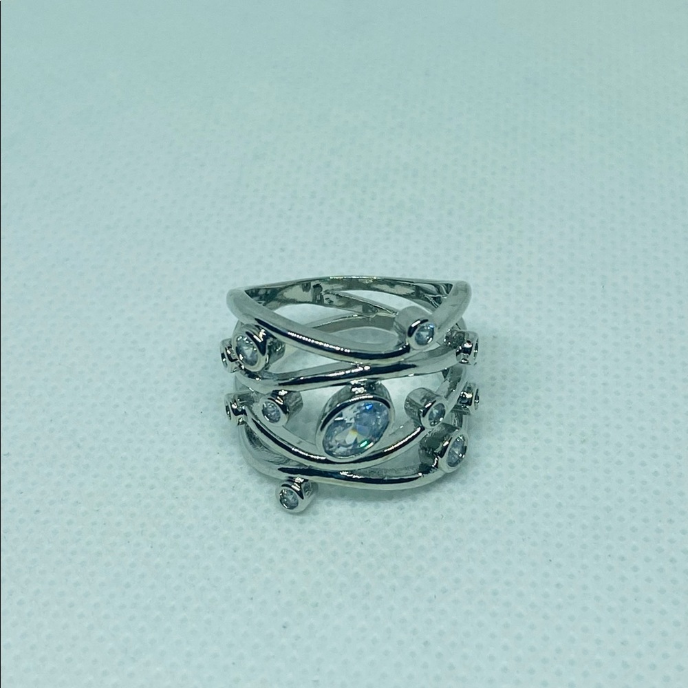 Silver Plated Cz Ring - Picture 2 of 5
